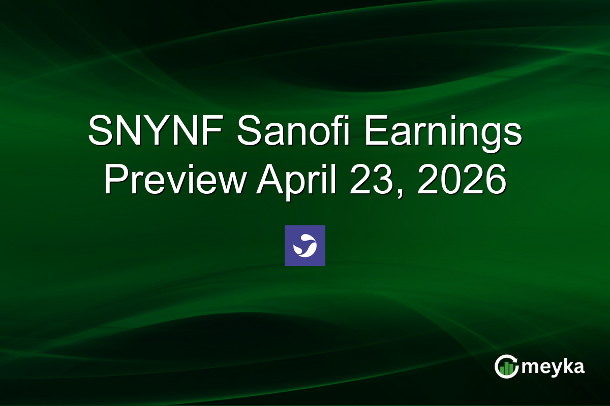 SNYNF Sanofi Earnings Preview April 23, 2026