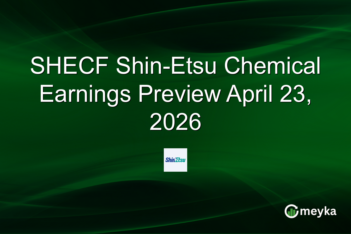 SHECF Shin-Etsu Chemical Earnings Preview April 23, 2026