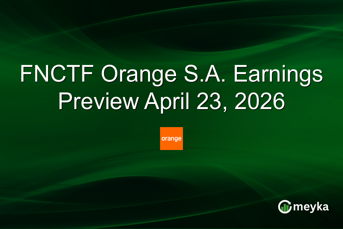 FNCTF Orange S.A. Earnings Preview April 23, 2026
