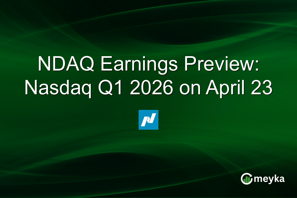 NDAQ Earnings Preview: Nasdaq Q1 2026 on April 23