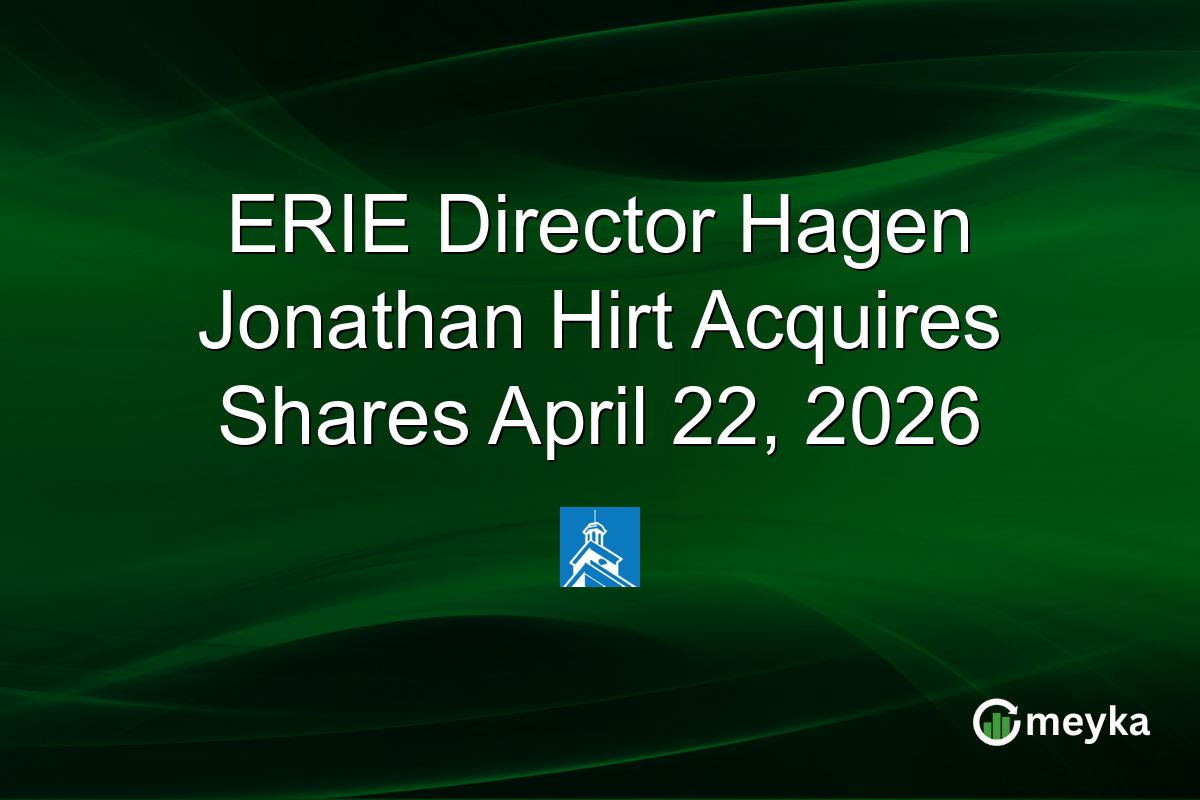 ERIE Director Hagen Jonathan Hirt Acquires Shares April 22, 2026
