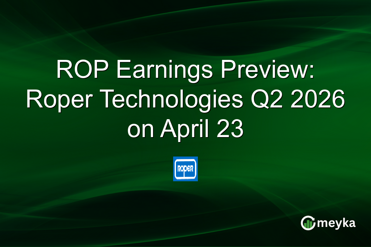 ROP Earnings Preview: Roper Technologies Q2 2026 on April 23