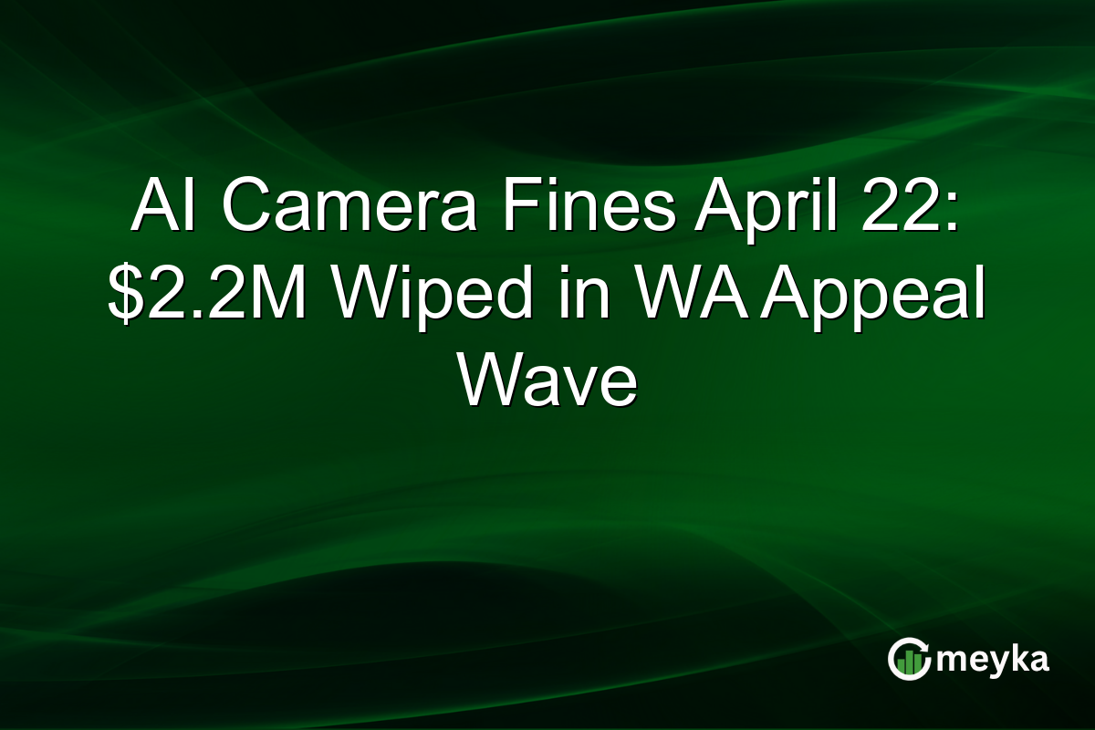 AI Camera Fines April 22: $2.2M Wiped in WA Appeal Wave