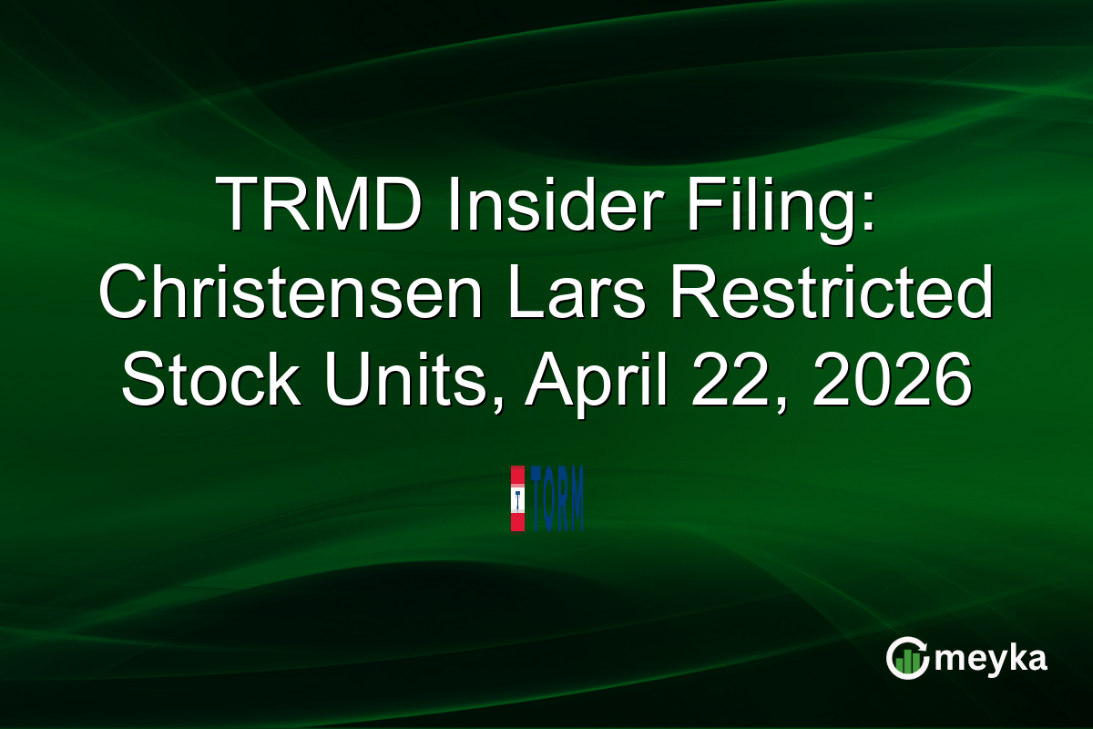 TRMD Insider Filing: Christensen Lars Restricted Stock Units, April 22, 2026