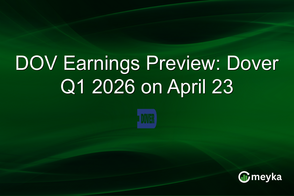 DOV Earnings Preview: Dover Q1 2026 on April 23