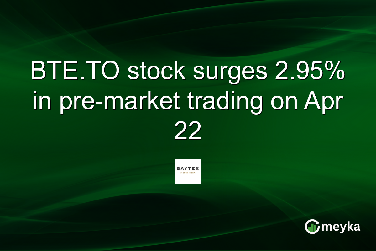 BTE.TO stock surges 2.95% in pre-market trading on Apr 22