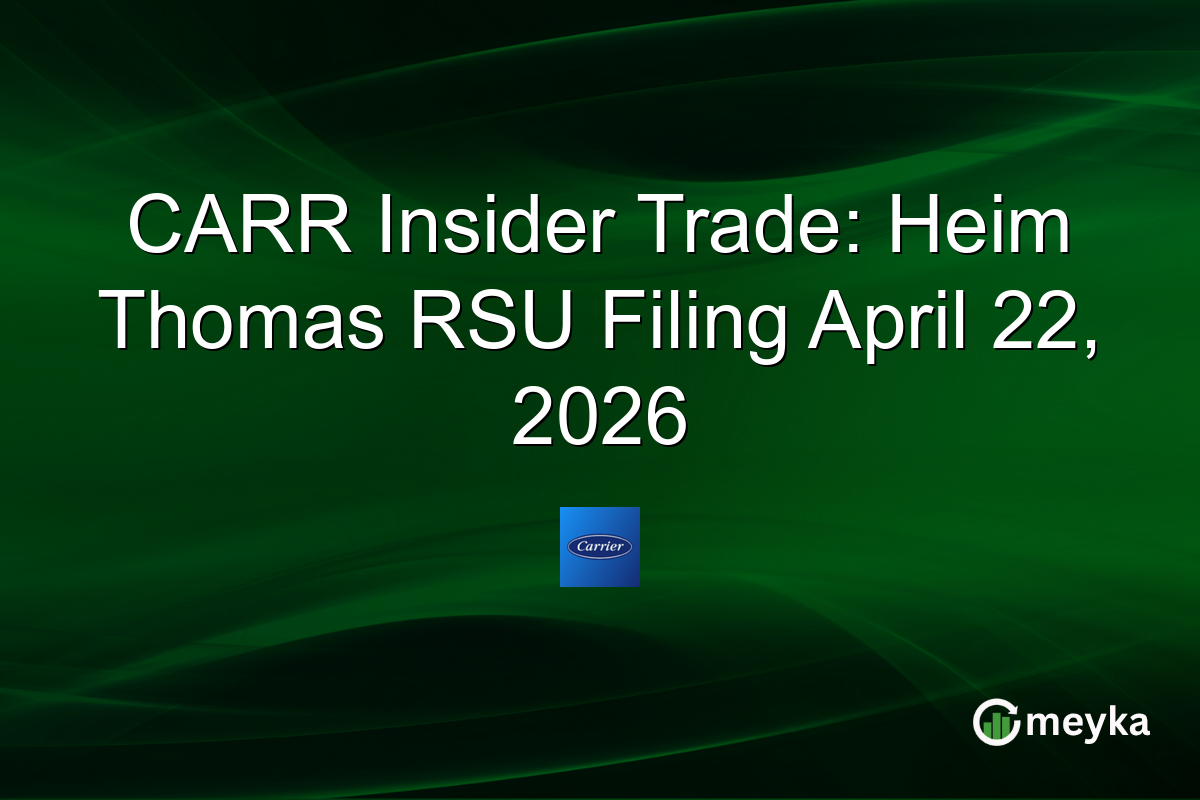 CARR Insider Trade: Heim Thomas RSU Filing April 22, 2026