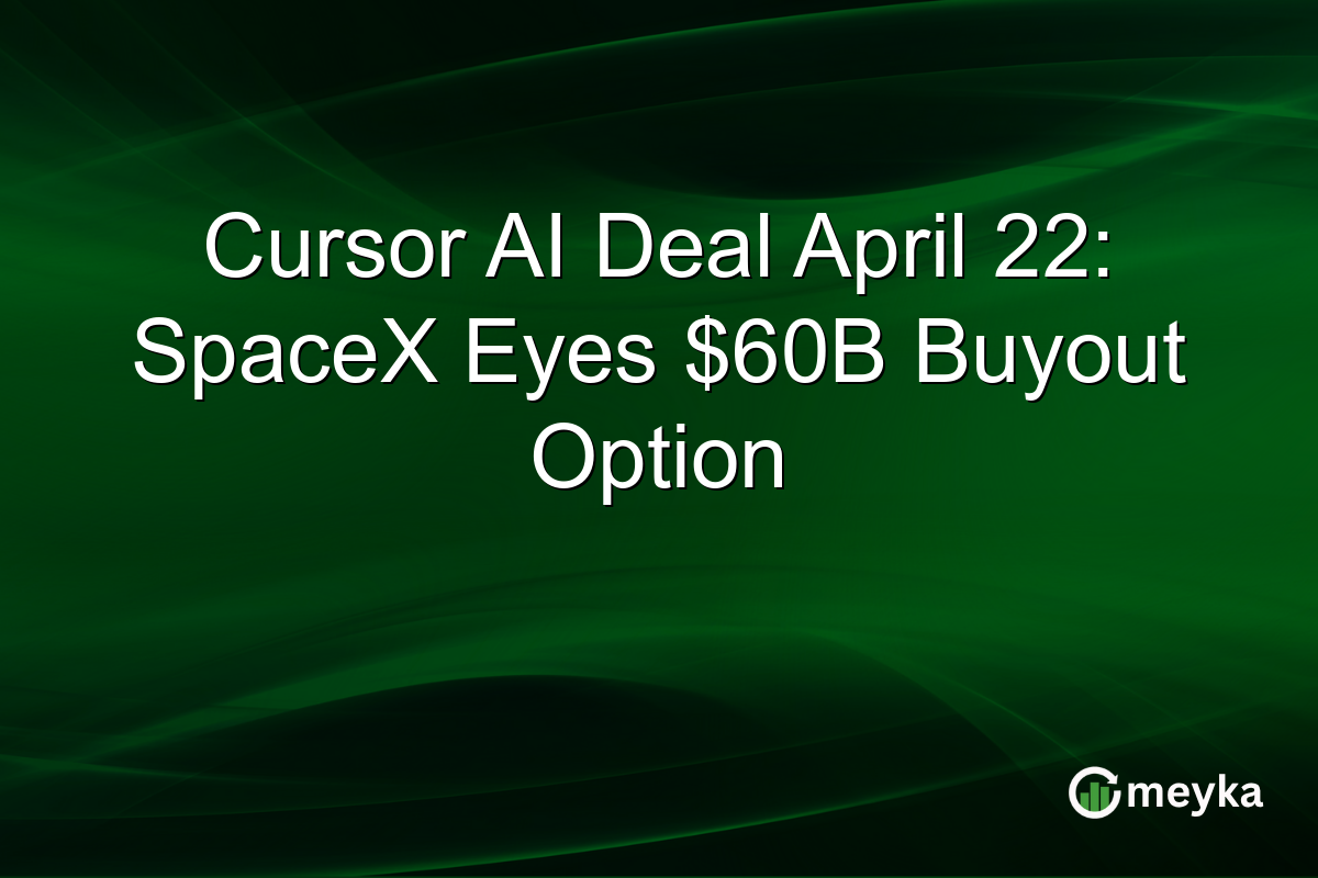 Cursor AI Deal April 22: SpaceX Eyes $60B Buyout Option