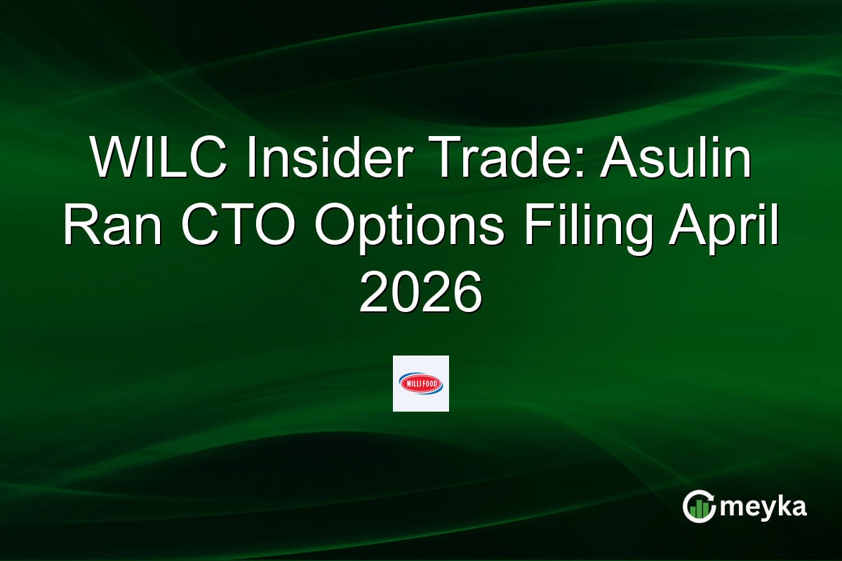 WILC Insider Trade: Asulin Ran CTO Options Filing April 2026