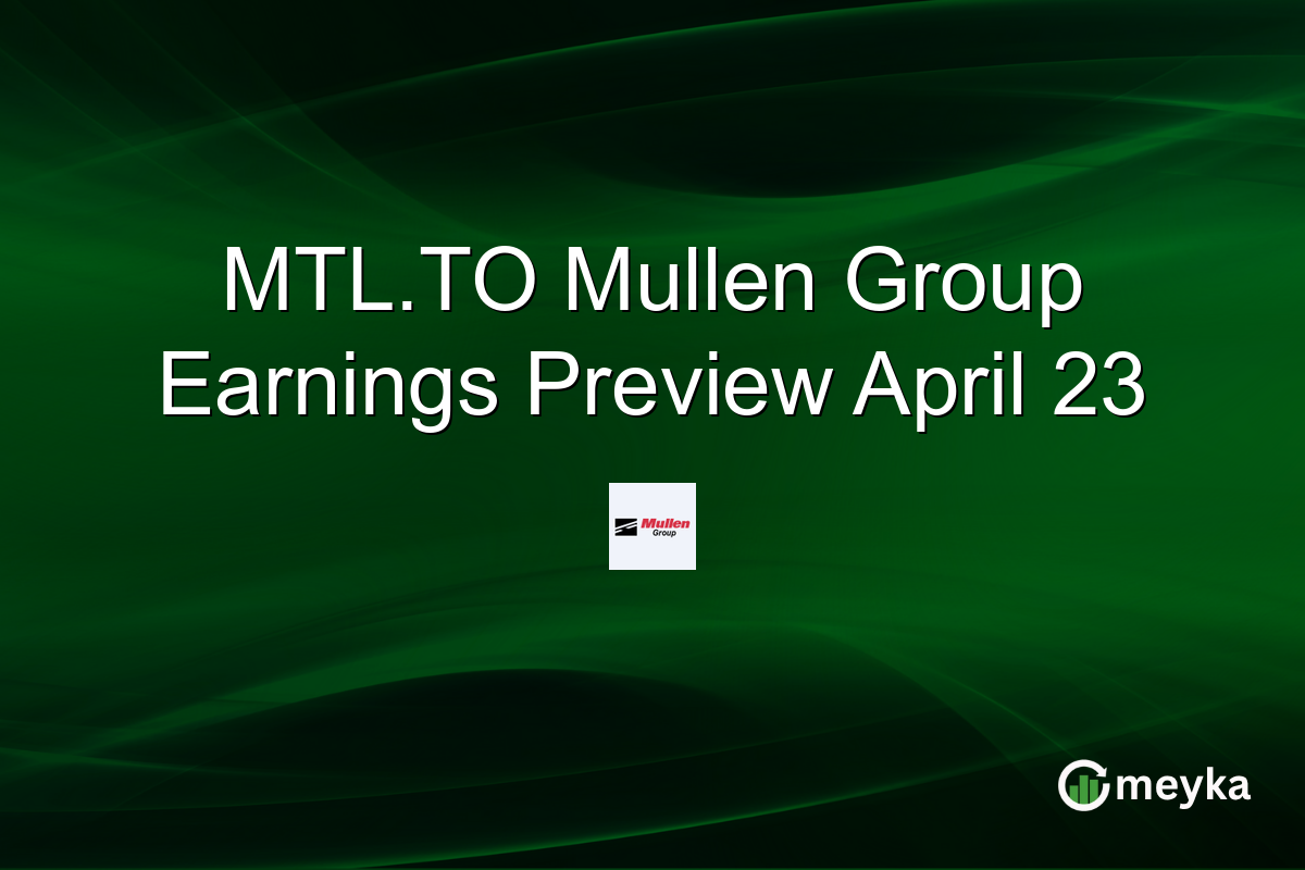 MTL.TO Mullen Group Earnings Preview April 23