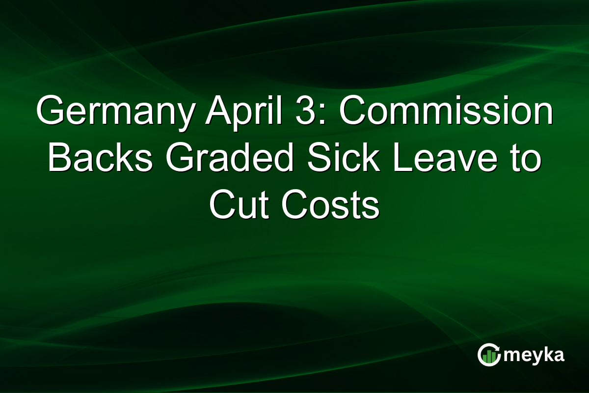 Germany April 3: Commission Backs Graded Sick Leave to Cut Costs