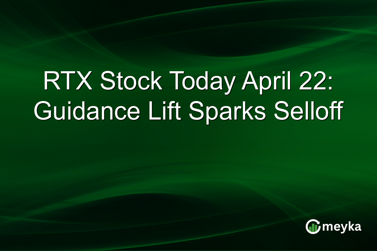 RTX Stock Today April 22: Guidance Lift Sparks Selloff