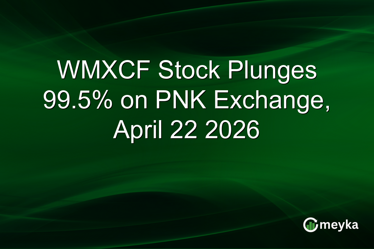 WMXCF Stock Plunges 99.5% on PNK Exchange, April 22 2026