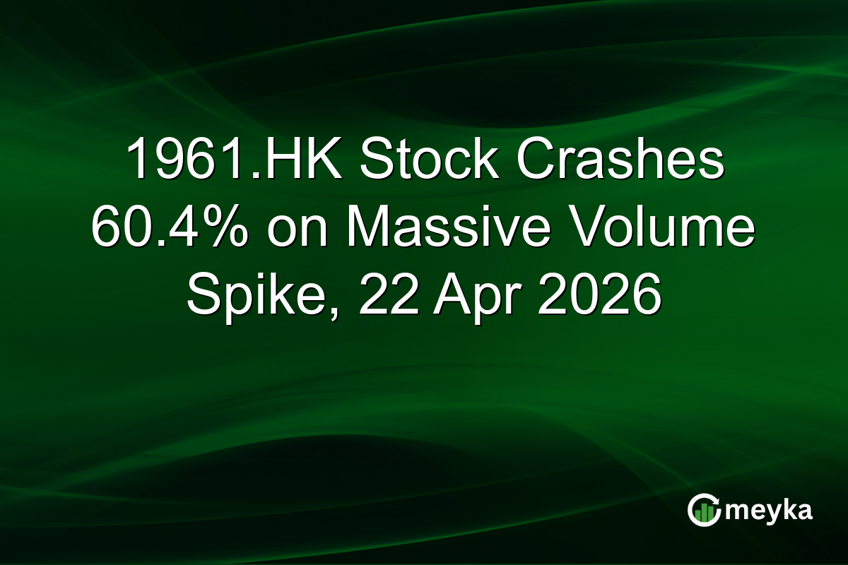 1961.HK Stock Crashes 60.4% on Massive Volume Spike, 22 Apr 2026