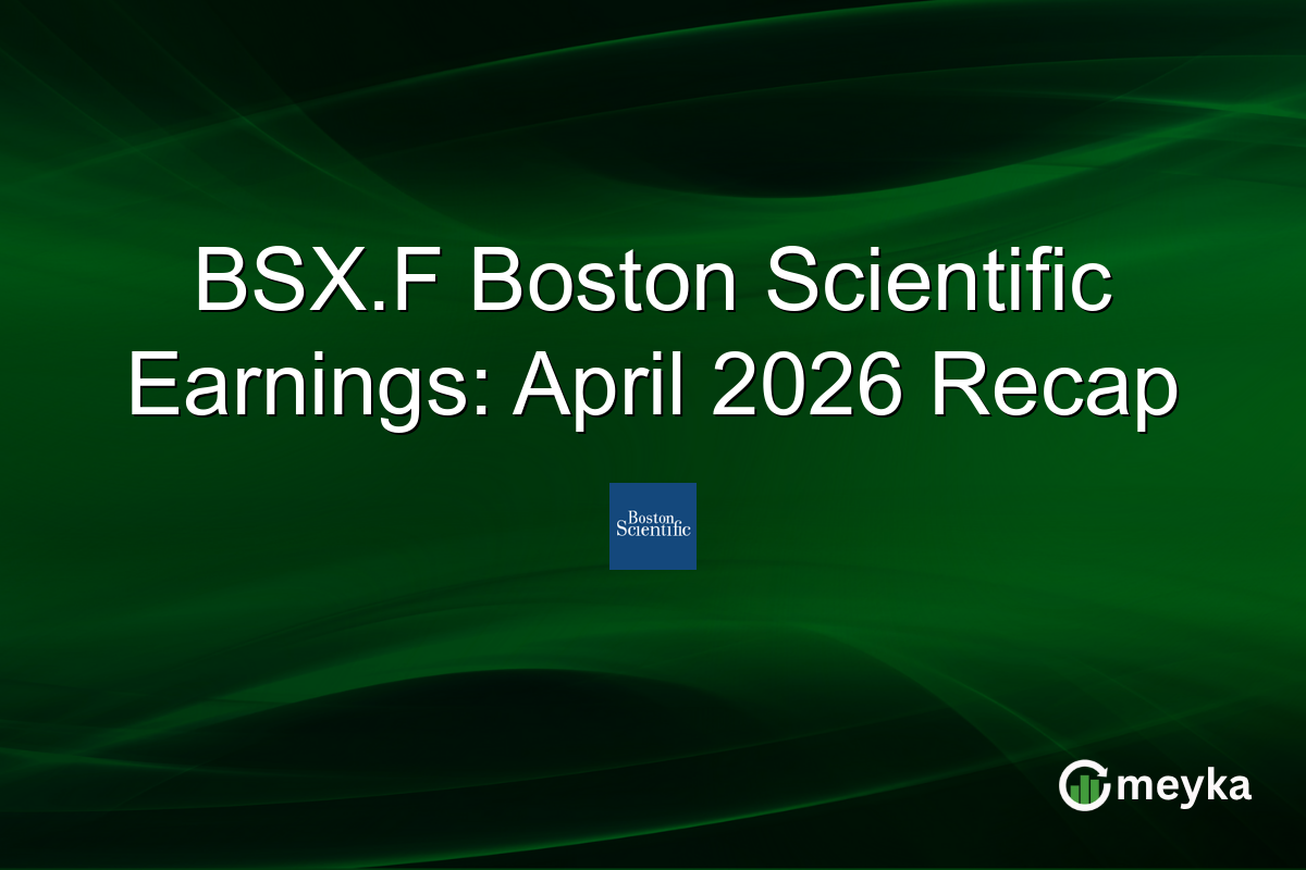 BSX.F Boston Scientific Earnings: April 2026 Recap