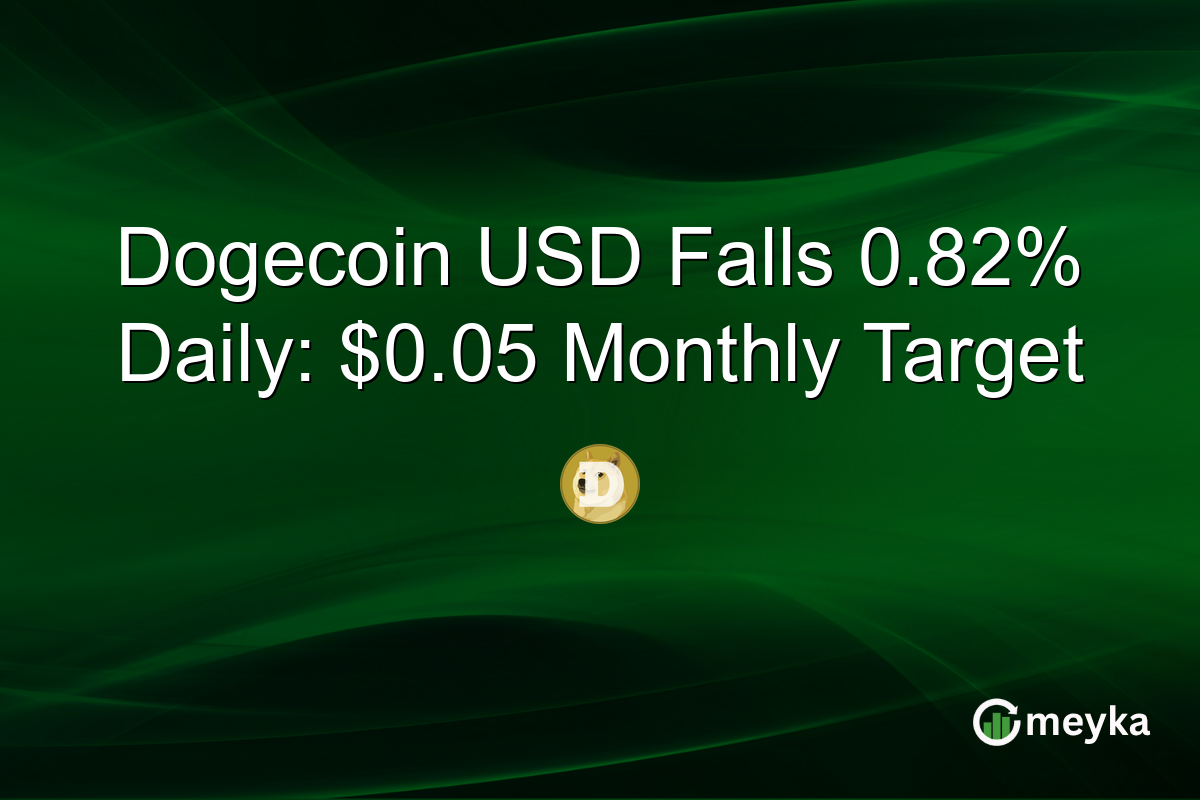 Dogecoin USD Falls 0.82% Daily: $0.05 Monthly Target