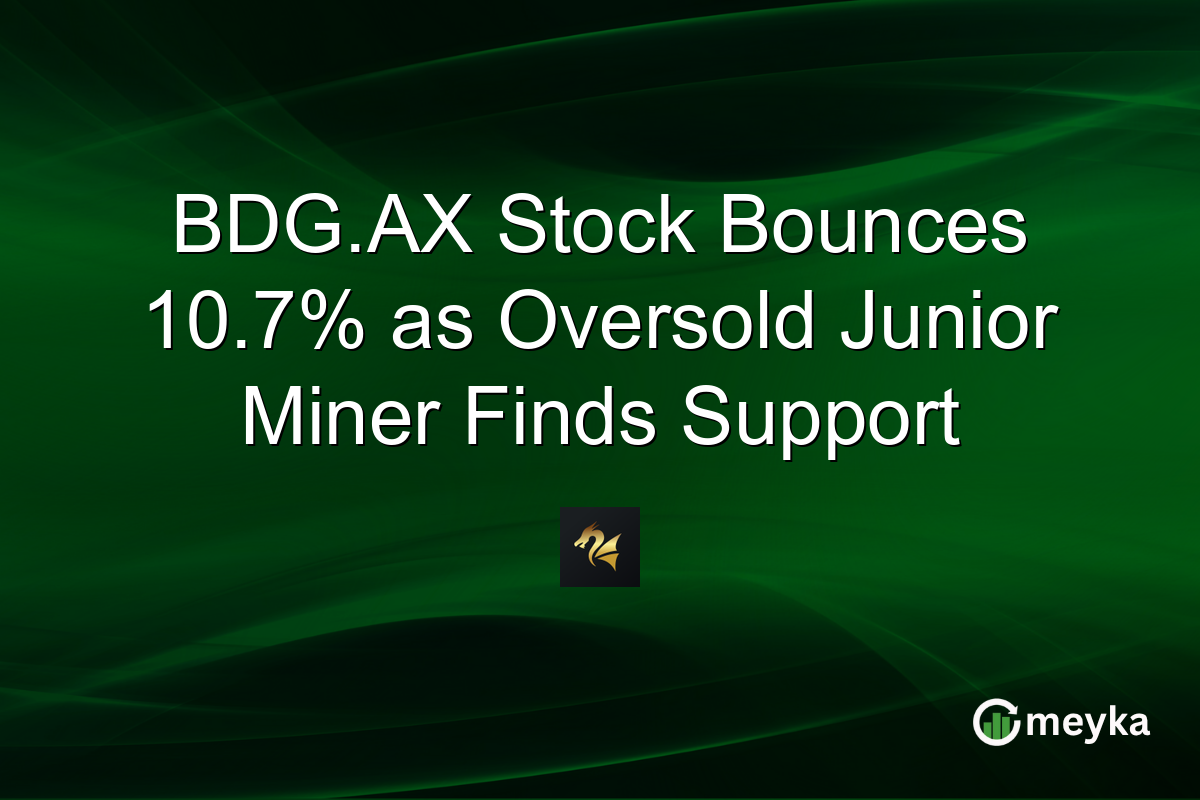 BDG.AX Stock Bounces 10.7% as Oversold Junior Miner Finds Support