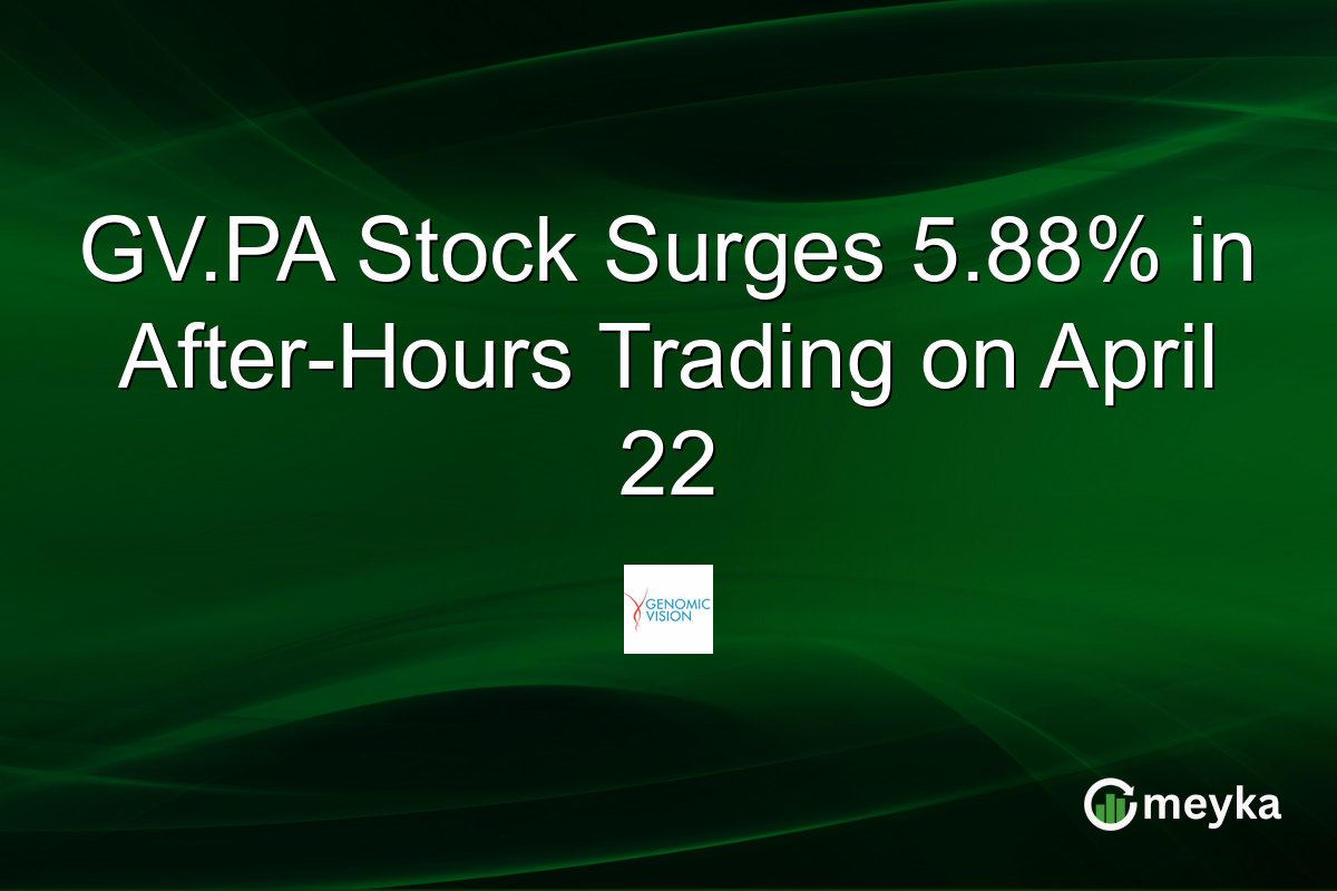 GV.PA Stock Surges 5.88% in After-Hours Trading on April 22