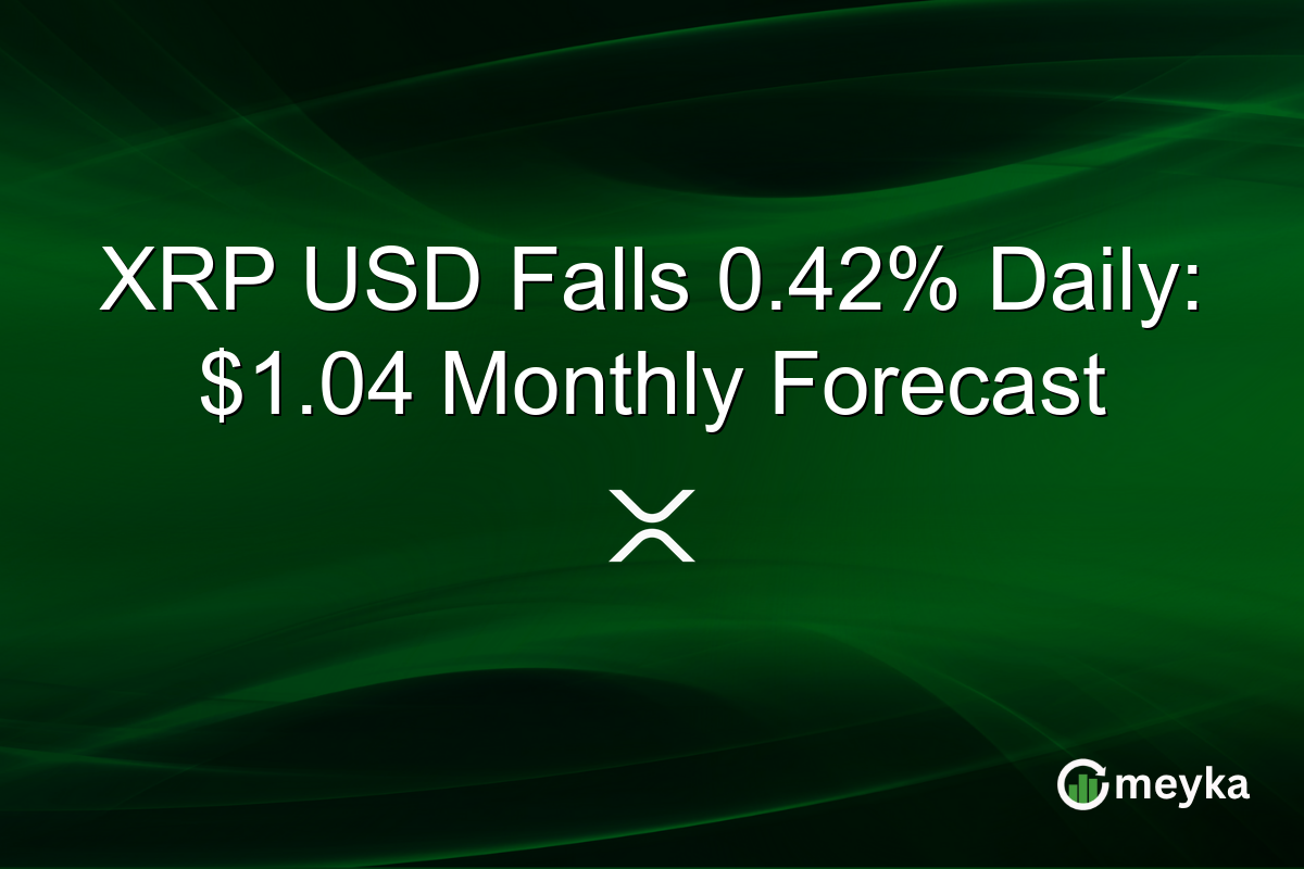 XRP USD Falls 0.42% Daily: $1.04 Monthly Forecast