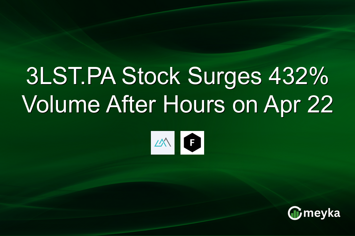 3LST.PA Stock Surges 432% Volume After Hours on Apr 22