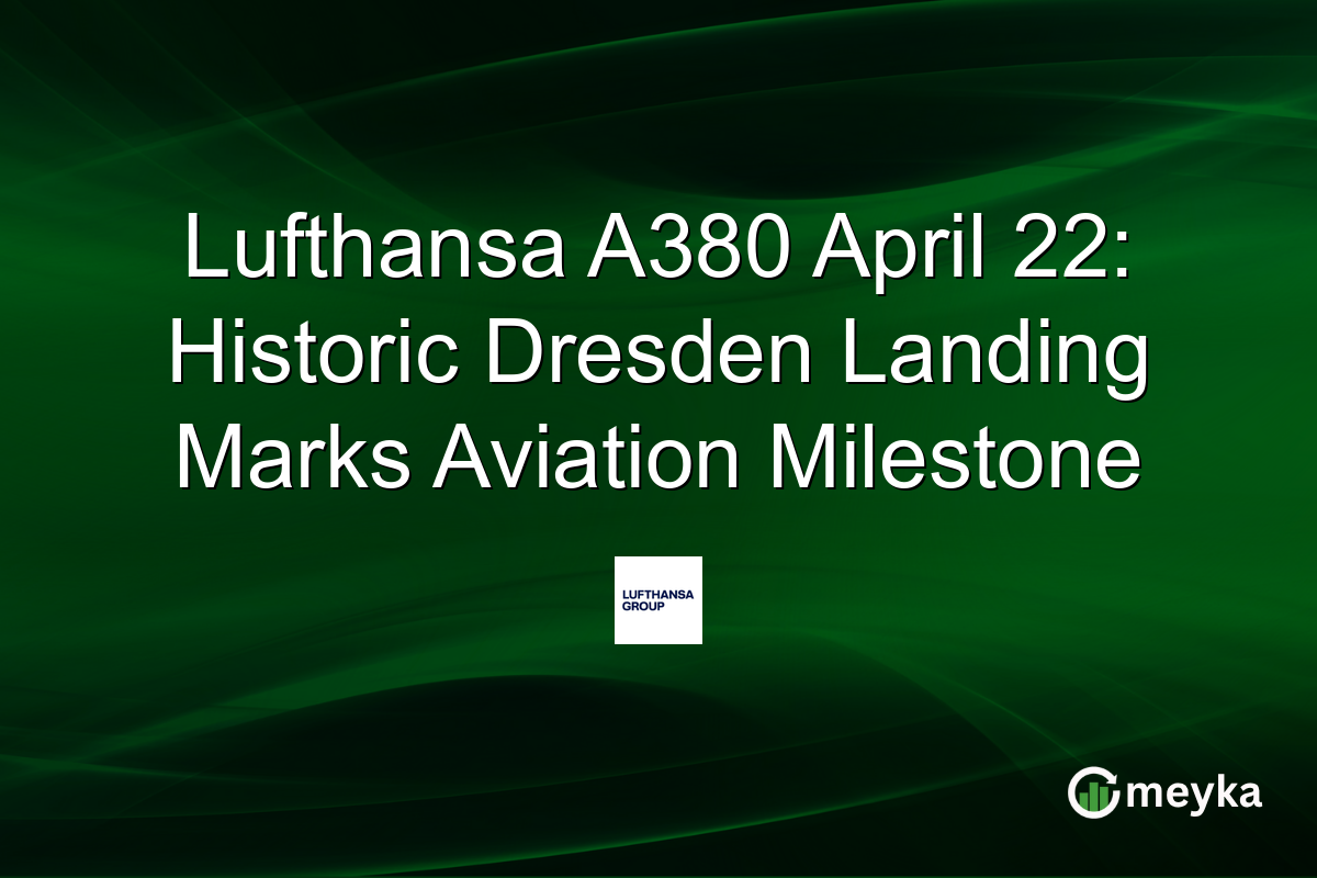 Lufthansa A380 April 22: Historic Dresden Landing Marks Aviation Milestone