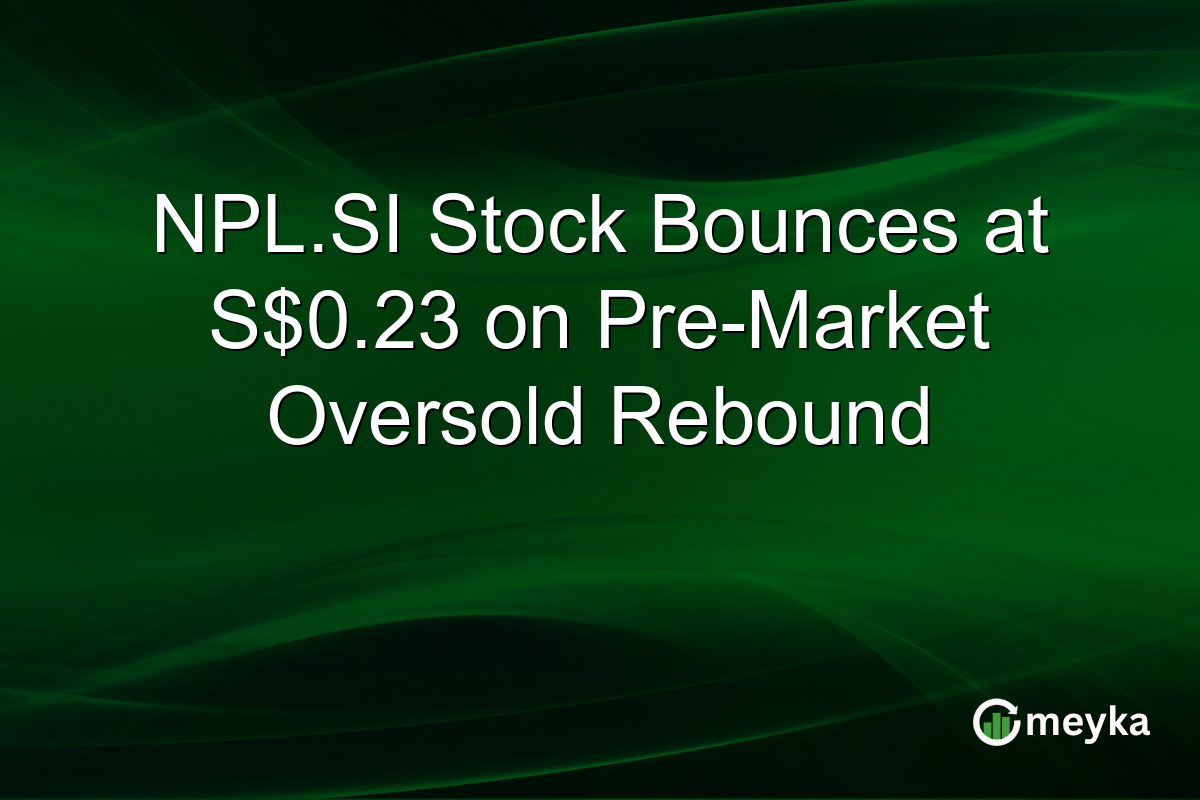 NPL.SI Stock Bounces at S$0.23 on Pre-Market Oversold Rebound