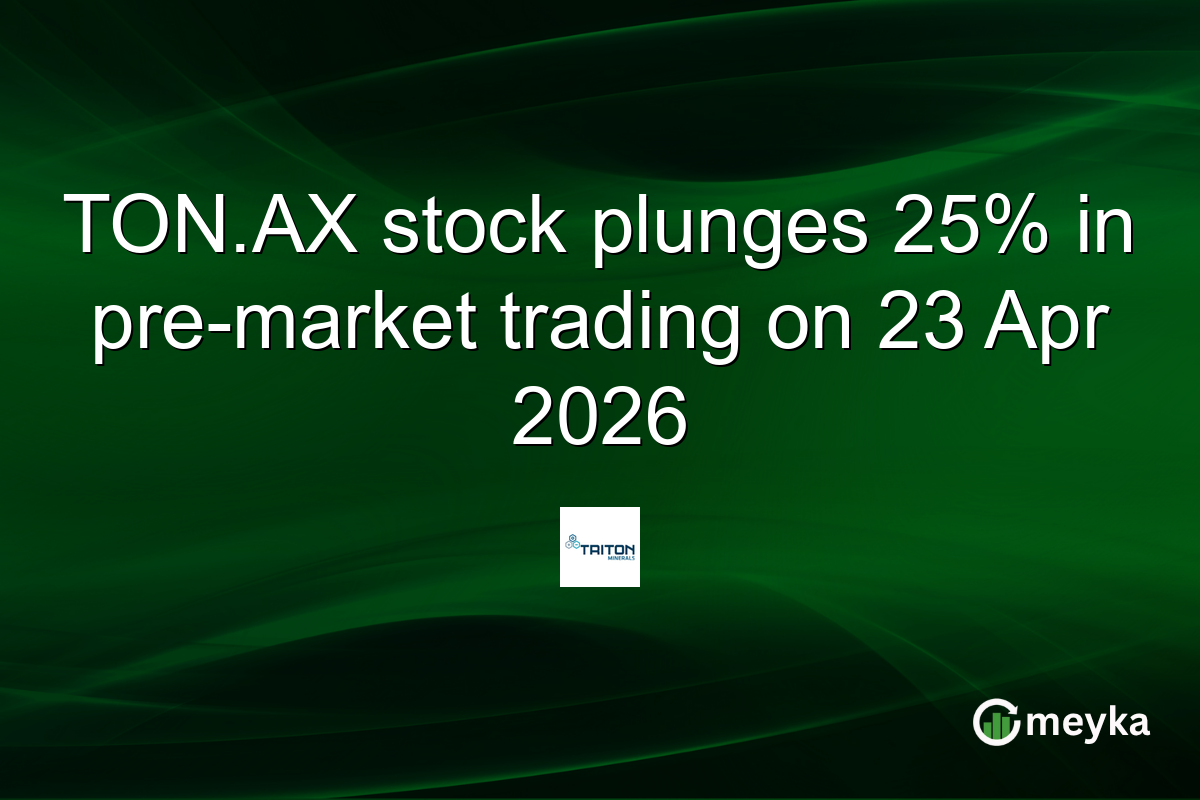 TON.AX stock plunges 25% in pre-market trading on 23 Apr 2026