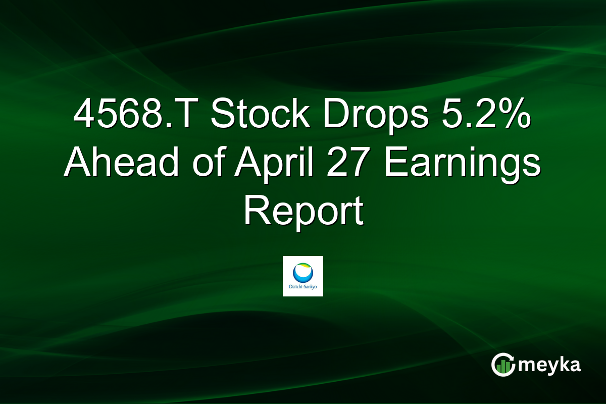 4568.T Stock Drops 5.2% Ahead of April 27 Earnings Report