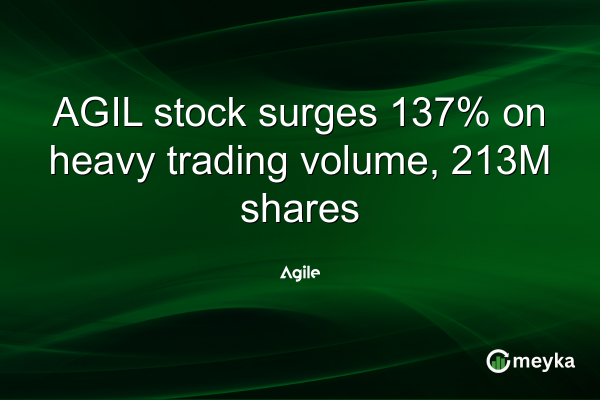 AGIL stock surges 137% on heavy trading volume, 213M shares