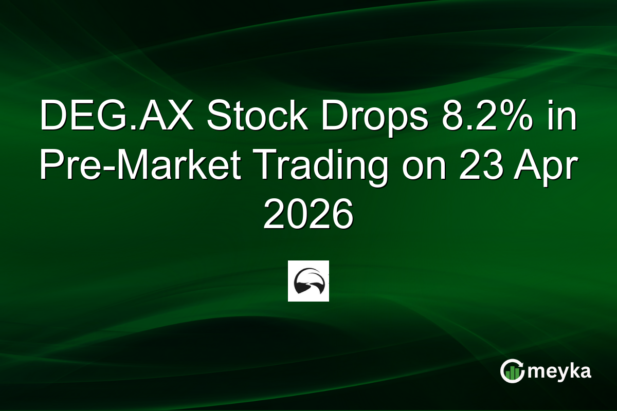 DEG.AX Stock Drops 8.2% in Pre-Market Trading on 23 Apr 2026
