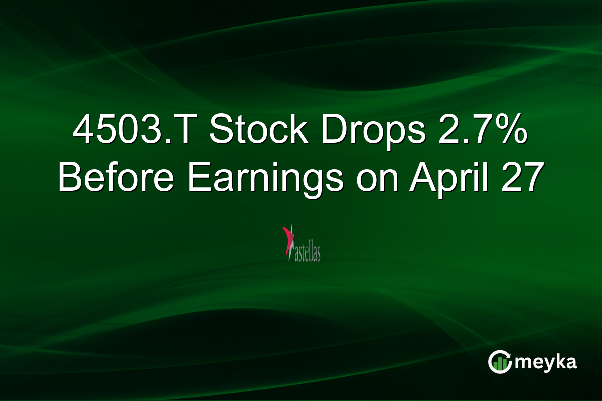4503.T Stock Drops 2.7% Before Earnings on April 27