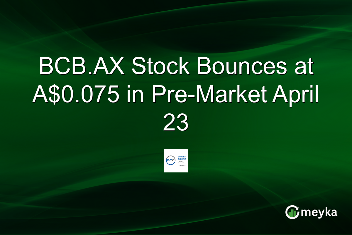 BCB.AX Stock Bounces at A$0.075 in Pre-Market April 23