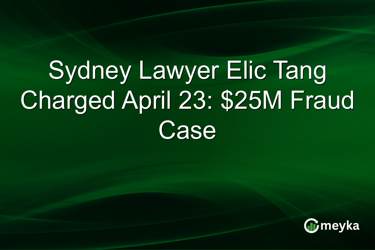 Sydney Lawyer Elic Tang Charged April 23: $25M Fraud Case