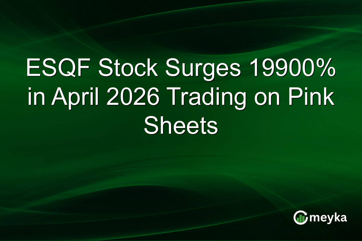 ESQF Stock Surges 19900% in April 2026 Trading on Pink Sheets