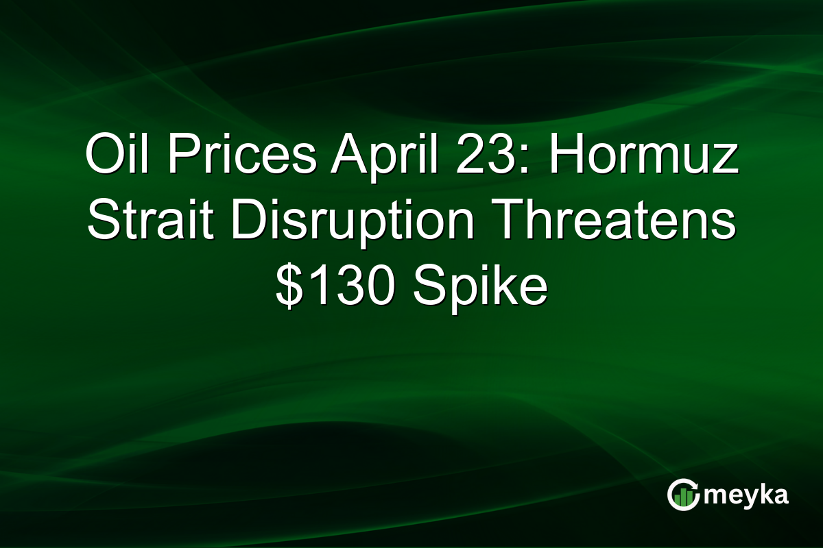 Oil Prices April 23: Hormuz Strait Disruption Threatens $130 Spike
