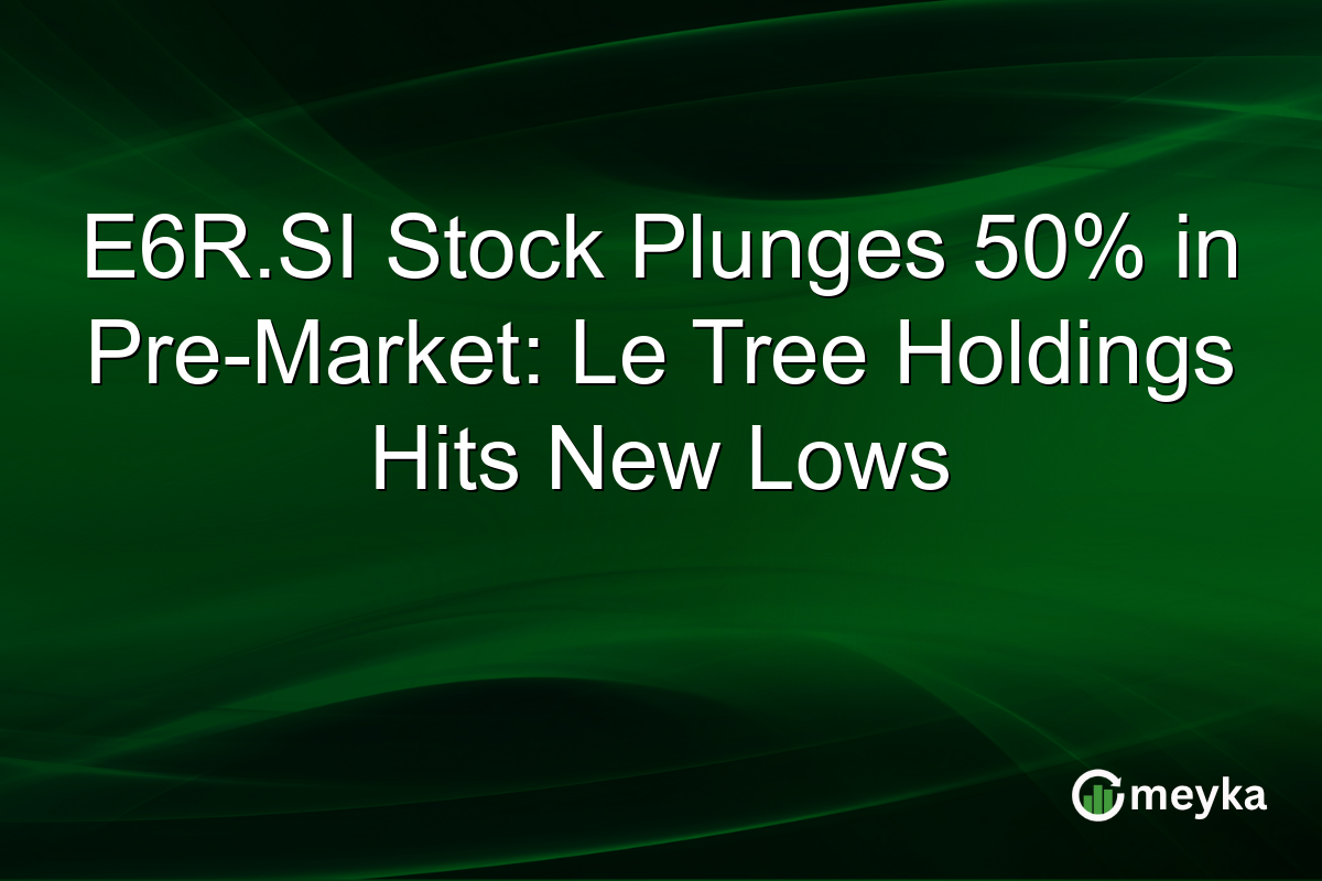 E6R.SI Stock Plunges 50% in Pre-Market: Le Tree Holdings Hits New Lows