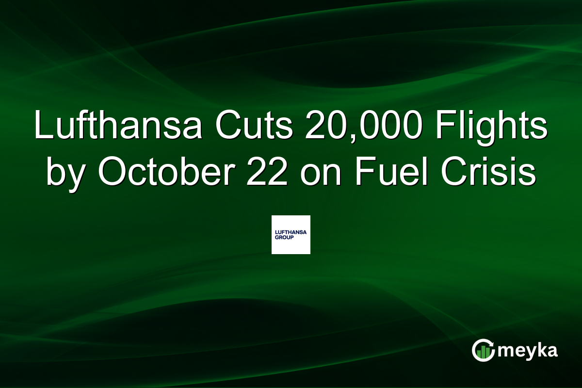 Lufthansa Cuts 20,000 Flights by October 22 on Fuel Crisis
