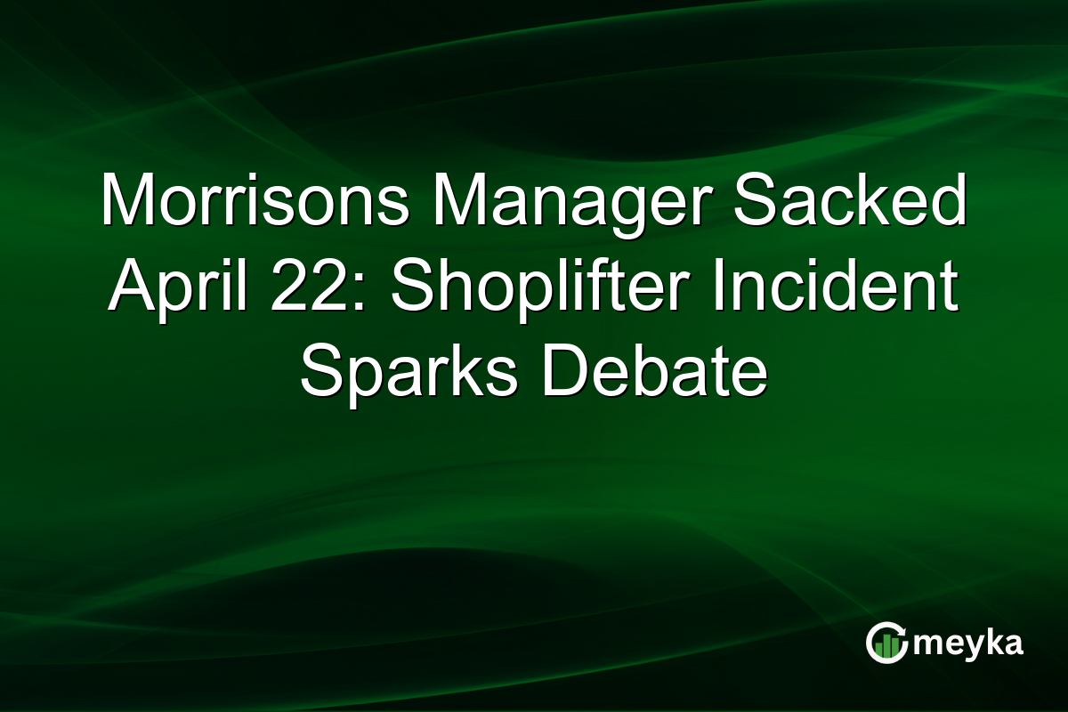 Morrisons Manager Sacked April 22: Shoplifter Incident Sparks Debate