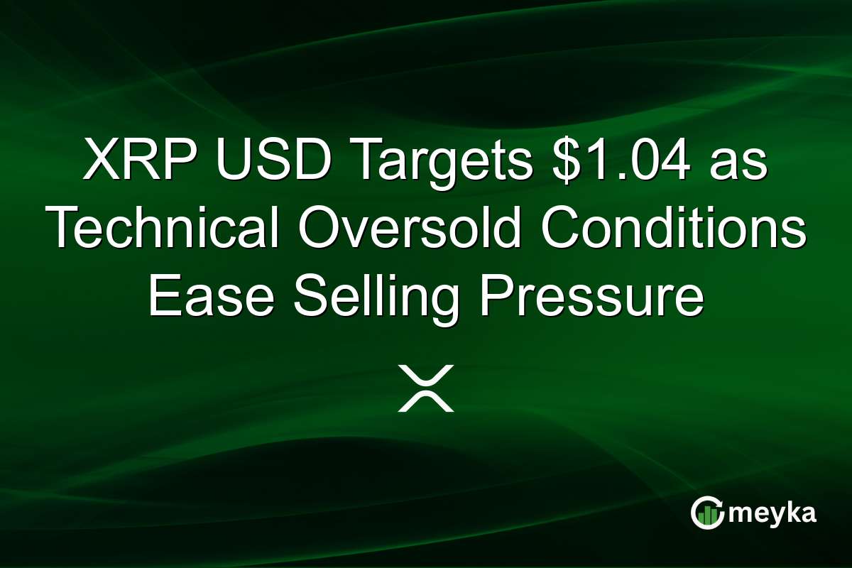 XRP USD Targets $1.04 as Technical Oversold Conditions Ease Selling Pressure