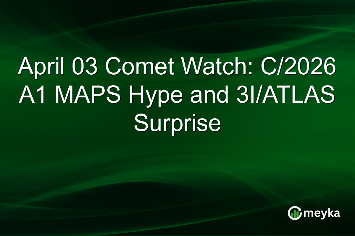 April 03 Comet Watch: C/2026 A1 MAPS Hype and 3I/ATLAS Surprise