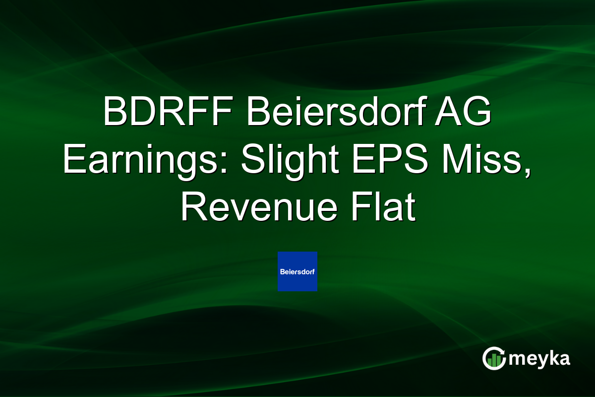 BDRFF Beiersdorf AG Earnings: Slight EPS Miss, Revenue Flat