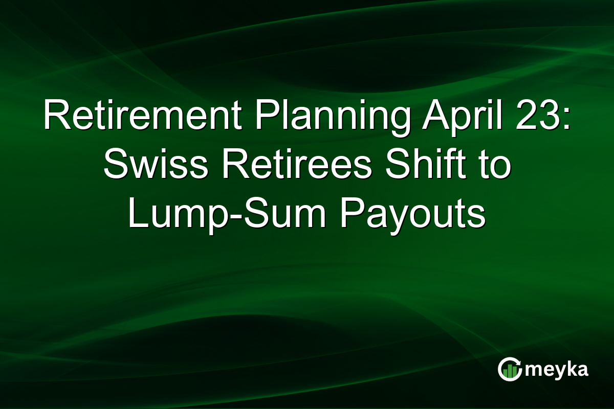 Retirement Planning April 23: Swiss Retirees Shift to Lump-Sum Payouts
