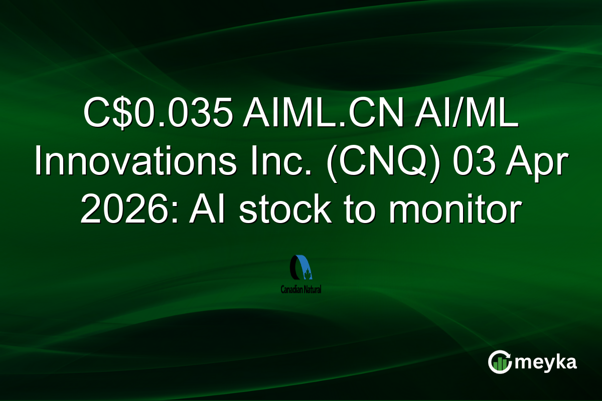 C$0.035 AIML.CN AI/ML Innovations Inc. (CNQ) 03 Apr 2026: AI stock to monitor
