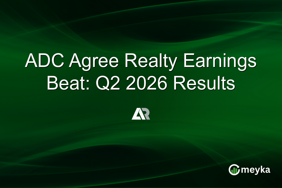 ADC Agree Realty Earnings Beat: Q2 2026 Results