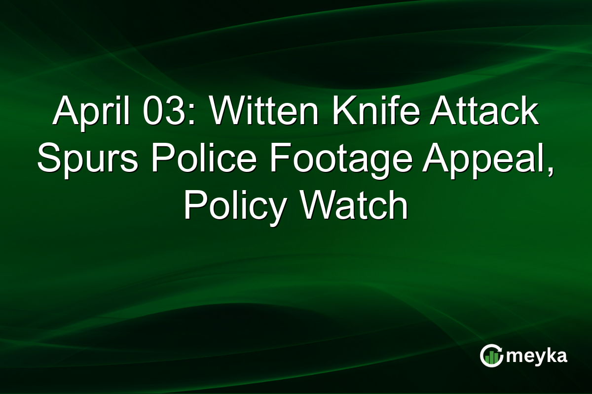 April 03: Witten Knife Attack Spurs Police Footage Appeal, Policy Watch