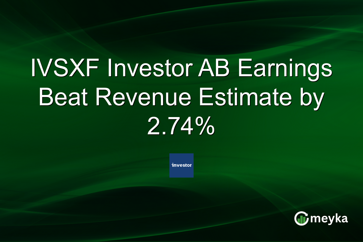 IVSXF Investor AB Earnings Beat Revenue Estimate by 2.74%