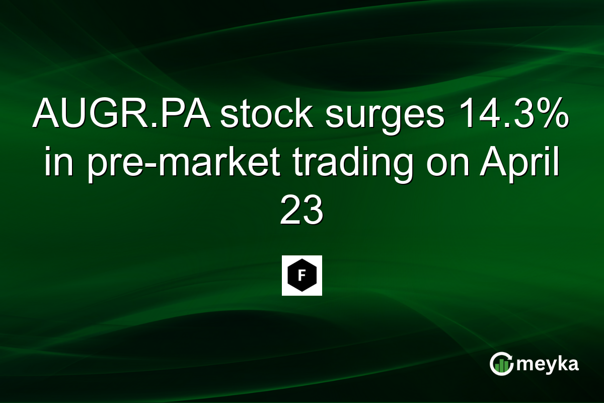 AUGR.PA stock surges 14.3% in pre-market trading on April 23