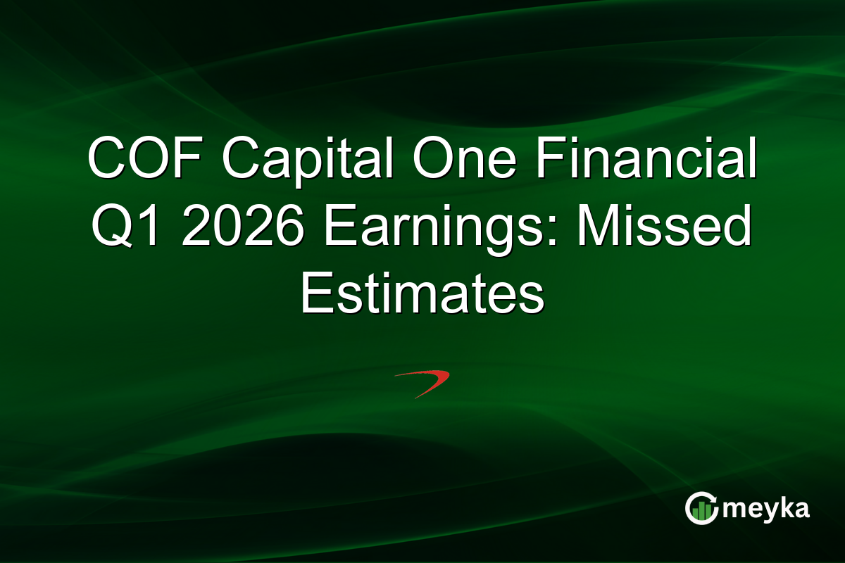 COF Capital One Financial Q1 2026 Earnings: Missed Estimates