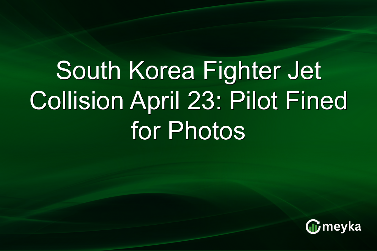 South Korea Fighter Jet Collision April 23: Pilot Fined for Photos