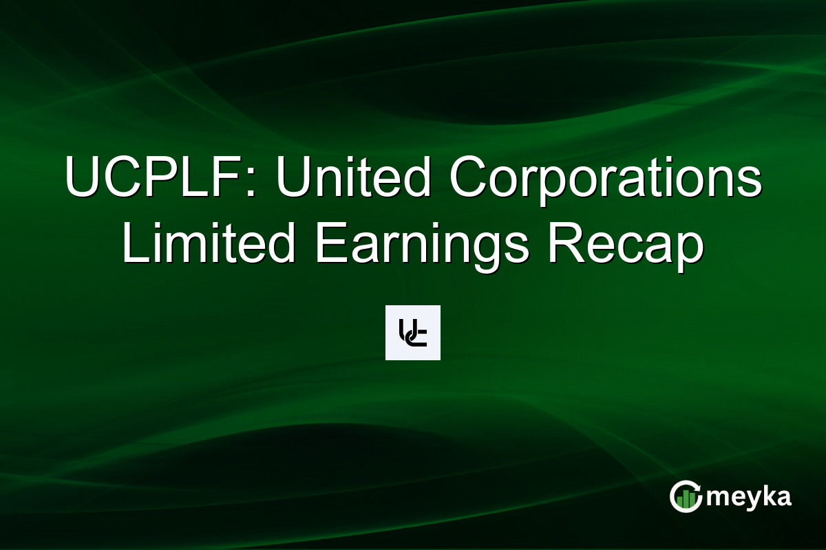 UCPLF: United Corporations Limited Earnings Recap